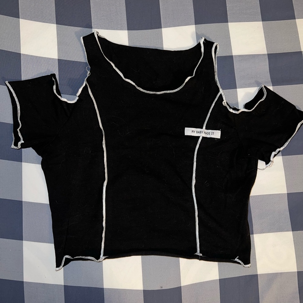 Black Cut-Out Top